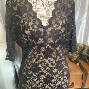 CAbi Black Lace Chemise